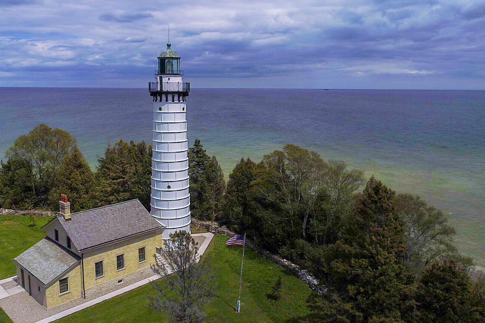 Cana Island Lighthouse from Above